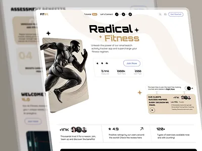 FITSY - Fitness Landing Page Design figma landing page design ux ui ux ui design website