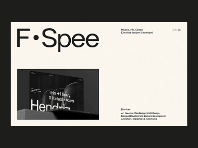 Revised Portfolio 2025 clean design landing minimal portfolio typography web