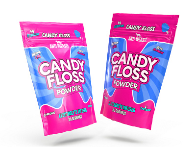 Candy Floss Pouch Packaging Design brand identity branding design identity logo package packaging pouch pouch design startup