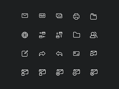 Category - Mail Icons design design icon graphic design icon design icon pack icon set iconify illustration ui