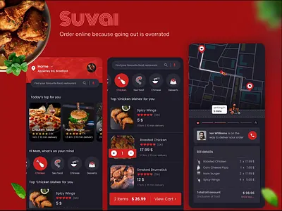 Food delivery app - Suvai animation app design design micro animation mobile app motion graphics ui ux