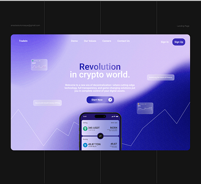 Crypto App Startup Landing Page crypto figma landing page ui design ux design