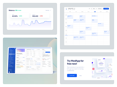 Dashboard for medical institutions blue dash dashboard light medic medical minimal platform saas web design white