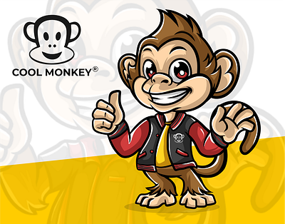 cool monkey app branding design graphic design illustration logo typography ui ux vector