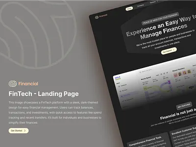 FinTech - Landing Page Design figma fintech landing page design ux ui ux ui design