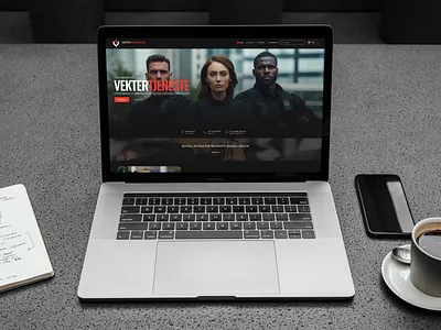Vektertjeneste - Security Services branding ui website design