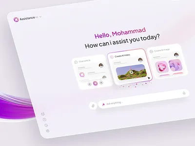 Ai Assistance - Dashboard Design ai app artificialintelligence branding creativedesign dashboard designcommunity designforthefuture digitaldesign graphic design innovativedesign productdesign techdesign ui uidesign uiinspiration uiux userexperience ux webdesign