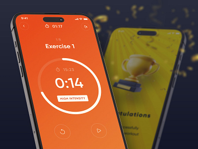 Interval timer app app design design interval sport timer ui