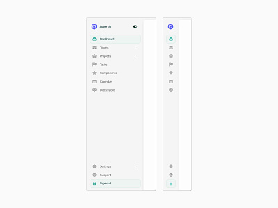 Superkit Sidebar Navigation aside nav dashboard dashboard nav nav menu navbar navigation product design side nav sidebar sidenav ui design user interface