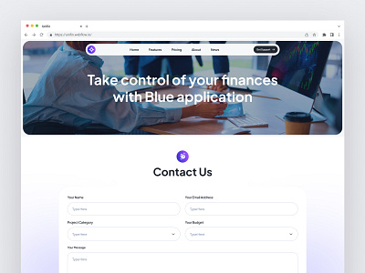 UniFin Fintech Template for webflow → “Contact US” Page about us contact contact form contact page contact us design faqs form get in touch minimal support ui ui design unified ui unifiedui user interface ux web design webflow website