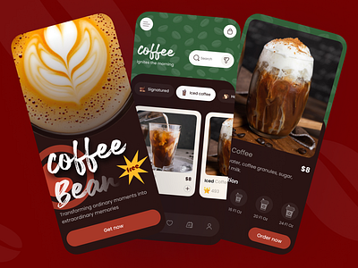 Coffee shop mobile app app app concept app design app ui application coffee mobile app coffee shop coffee shop delivery creative design figma mobile app ui uiux ux ux design