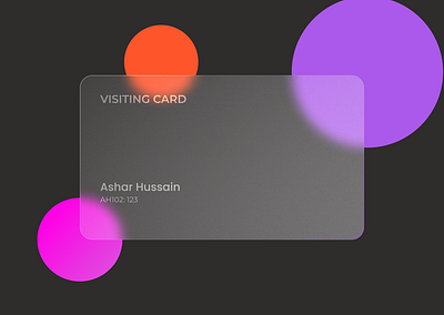 Sleek & Stylish Visiting Card | Glassmorphism branding card glass morphis graphic design stroke ui