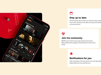 Features Section Exploration app figma mobile app modern music trendy ui uiux ux web design website website design