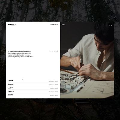 CARRE Architecture animation architecture branding building graphic design house hover loading loading screen logo menu mockup motion graphics ui video wireframe