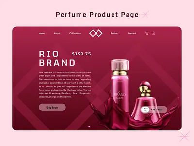 Perfume Website Product Page UI UX Design adobe photoshop branding design figma perfume product page ui ui design ui ux ux ux design web design web ui website website design