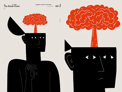 Explosion abstract body composition explosion form fragment grid hand illustration laconic layout lines man minimal poster poster a day poster art poster challenge