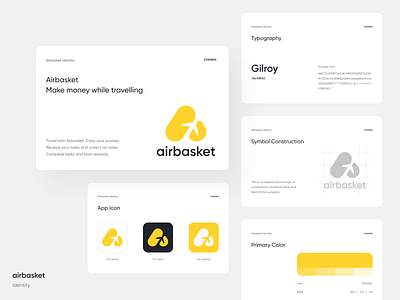 Airbasket Identity brand identity branding branding agency creative identity logo minimal travel ui visual identity