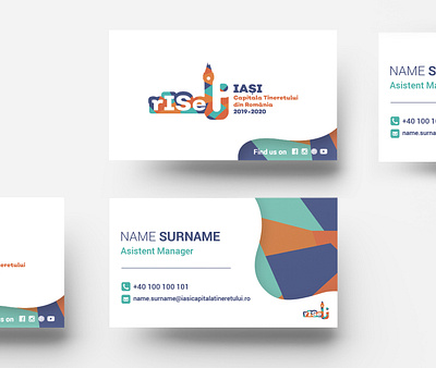 rISeUp Business Card business card identity design