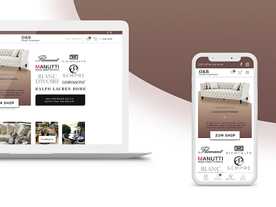 Concept for home interiors web shop invisionstudio mobile web design