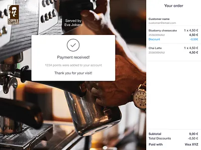 #077 Thank You cart challenge coffee confirmation dailyui dailyuichallenge dashboard design ecommerce payment point of sale redesign retail sketch thank you ui uidesign ux uxdesign vector