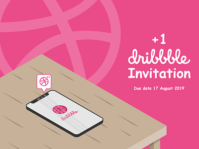 +1 Dribble Invitation design dribbble invitation dribbble invites dribble invite flat design flat illustration illustration invitation invite isometric isometric design