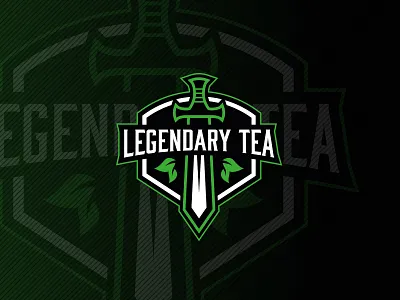 Logo design for Legendary Tea coffee logodesign milktea swords