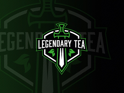 Logo design for Legendary Tea coffee logodesign milktea swords