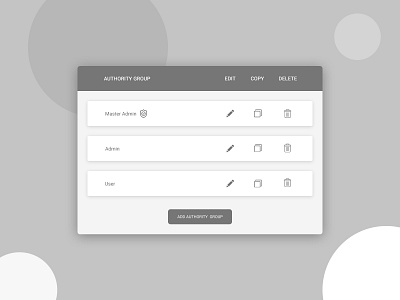Web App - Permissions List authorization design flat design group lists permission settings ui ux web