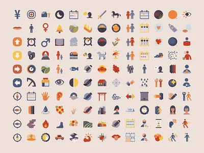 Kanji Memo - Icons design flat icon icon set icons iconset minimalism minimalismus minimalistic art scribble sketch traditional traditional illustration ui ux vector vector art vector illustration vectorart vectors