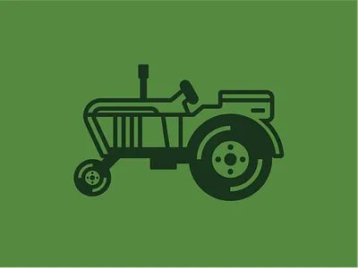 Tractor brand identity branding design farming icon identity identity design illustration logo logo design logos mark t shirt thick lines tractor tractors