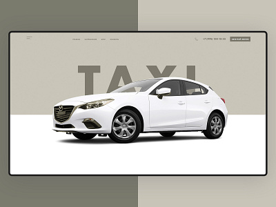 Taxi and transfer car clean design minimalistic taxi ui ux web