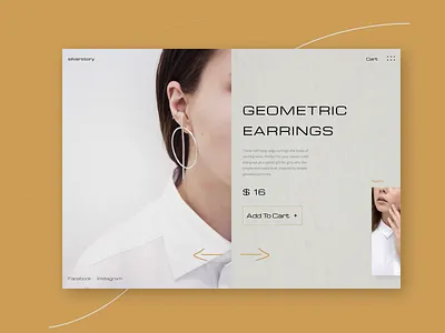 Product page ecommerce jewellery online product shop silver