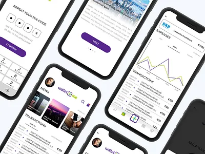 Walletme АРР bank card design mobile money app new ui ux