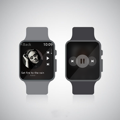 Music player Design 009musicplayer dailyui design smartwatch ui