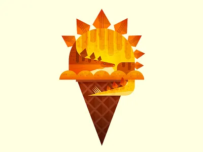 Dino Cone dinosaur food ice cream stegosaurus summer sun
