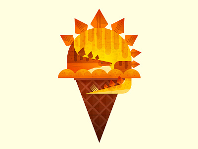 Dino Cone dinosaur food ice cream stegosaurus summer sun