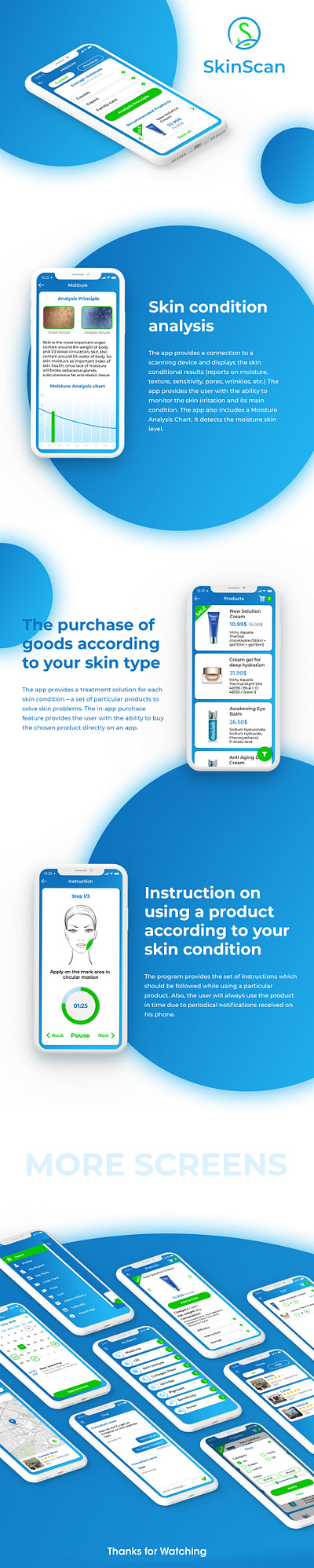 SkinScan mobile app app design ios mobile shop ui ux
