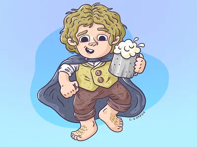 #SMAUGUST Art Challenge 5 (redo) | Merry art challenge brandybuck digital illustration hobbit illustration lord of the rings lotr merry procreate smaugust