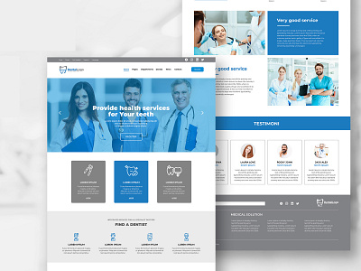 Landing Pages Website branding design hero header landing page design medical ui design ux design web design website design