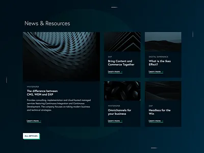 Blog section for developers portal abstract blockchain blue branding dark darktheme design developers dots green homepage portal scaleup tech technology ui ux webdesign website