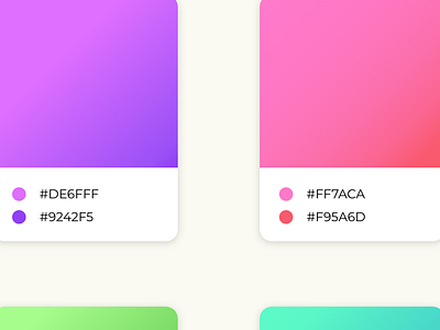 Two Gradient Exploration gradient gradient design uiux