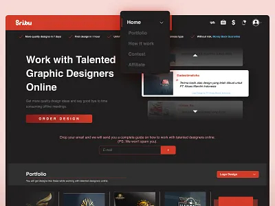 Sribu Landing Page - Website Redesign branding design landing page logo sribu ui ui design ux ux design vector webdesign