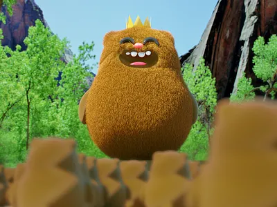 Kiwi Kingbear 3d art characterdesign illustration