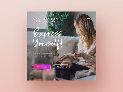 Expressive Arts Wordpress Design branding elementor figma hand drawn illustrator logo minimalist uxui wordpress