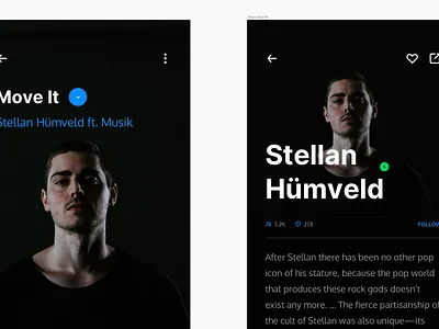Built with Cabana - Artist Profile design system music music app sketch sketch app ui
