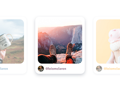 Post cards app card design instagram instagram post light mode minimal mobile tumblr unsplash