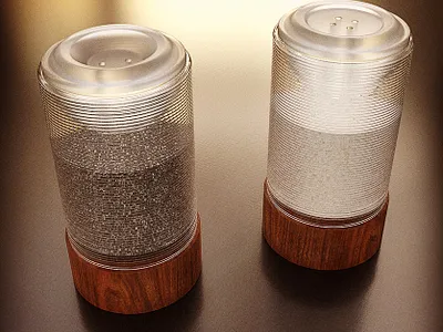 Salt & Pepper Shakers 3d art 3d cad keyshot render rendering rhino rhino3d
