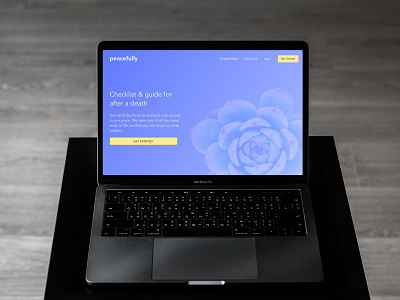 Peacefully Webapp mockup prototype web design webapp