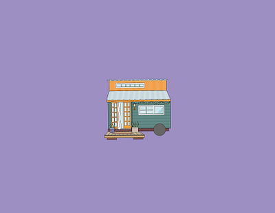 Tiny House design illustration vector