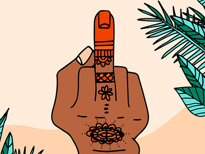Henna finger hand henna indian manicure mehndi middle finger south asian wedding